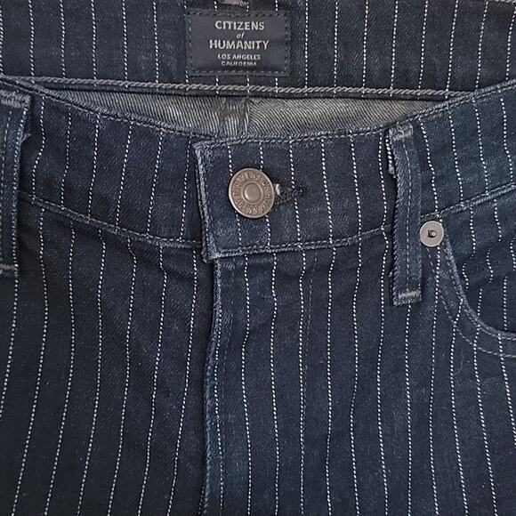 NWT Anthro Citizens of Humanity Rocket Crop Hi-Rise Skinny Jeans, Pinstripe, 29 - Picture 5 of 12